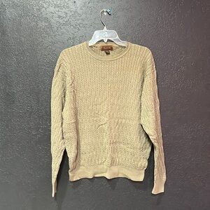 JESSA ELLA Women's Olive Green knit Crew-Neck Sweater Size L